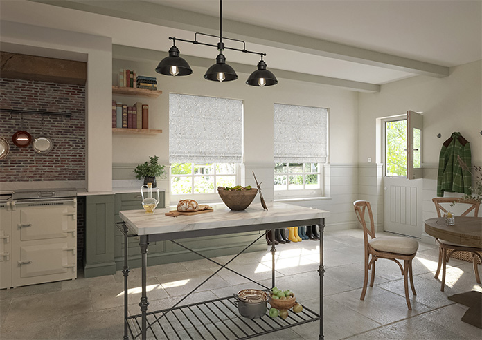 Aviary Velvet, Feather Grey - Motorised Roman Blind - Image 6